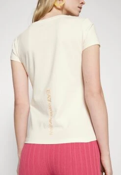 EA7 Emporio Armani Print T-Shirt - Beige/Gold -Total Wear Store 49eec2671a5646f090fa35b78a1a4272