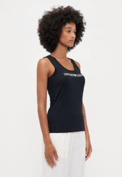 Emporio Armani PARTE ALTA - Pyjama Top - Black -Total Wear Store 4a18b0d0701f4526a63a48385924c7cc