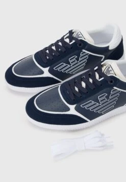 EA7 Emporio Armani NEW HERITAGE EAGLE UNISEX - Trainers - Sky Captain/white -Total Wear Store 4acb2f8d90db42c9bde785946b286551