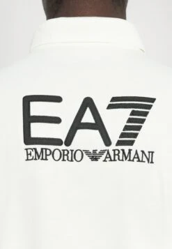 EA7 Emporio Armani TRAIN VISIBILITY POLO - Polo Shirt - Cream/black -Total Wear Store 4aeb3cdae6574735afcd4b0882b64827