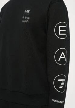 EA7 Emporio Armani TRAIN LOGO UNISEX - Sweatshirt - Black/silver-coloured -Total Wear Store 4c72dc4399a54ad795b0547bbf17052f