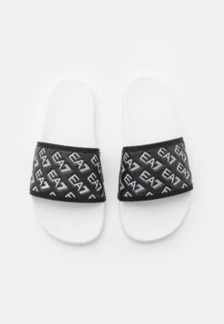 EA7 Emporio Armani Sport All Over Unisex - Mules - Black/White -Total Wear Store 4c83cc29897d41be8c178041bb9d6fa9
