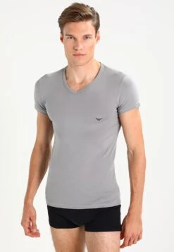 Emporio Armani V Neck 2 Pack - Basic T-Shirt - Black/Gray -Total Wear Store 4d4029deb2864e979b94dc20d98a6c2e