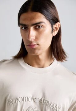 Emporio Armani Print T-shirt - Nacreous Clouds -Total Wear Store 4d6eda6b370c4d5c8f07dca8948d26bf