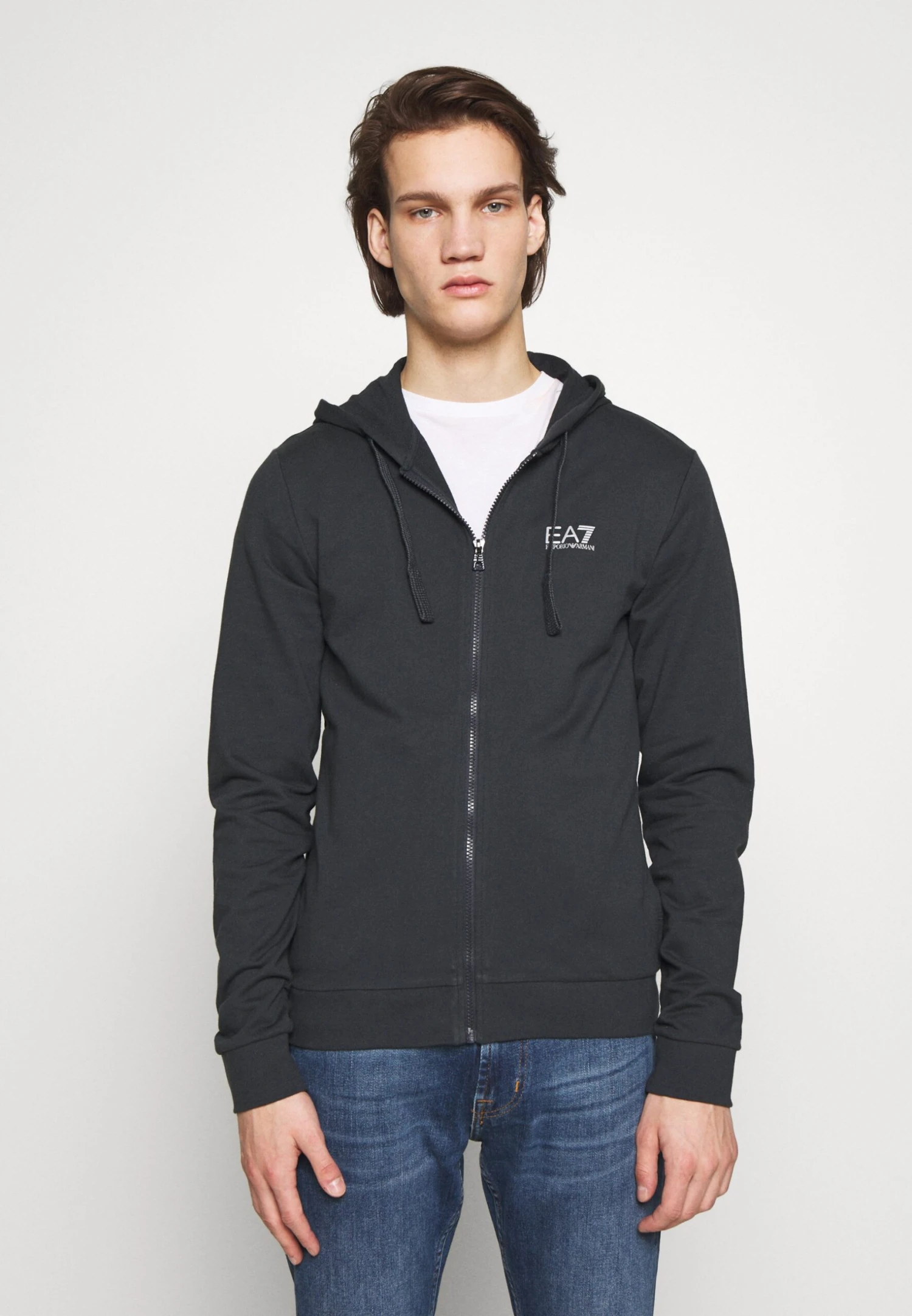 EA7 Emporio Armani Zip-Up Sweatshirt - Night Blue 3 EA7 Emporio Armani Zip-Up Sweatshirt - Night Blue