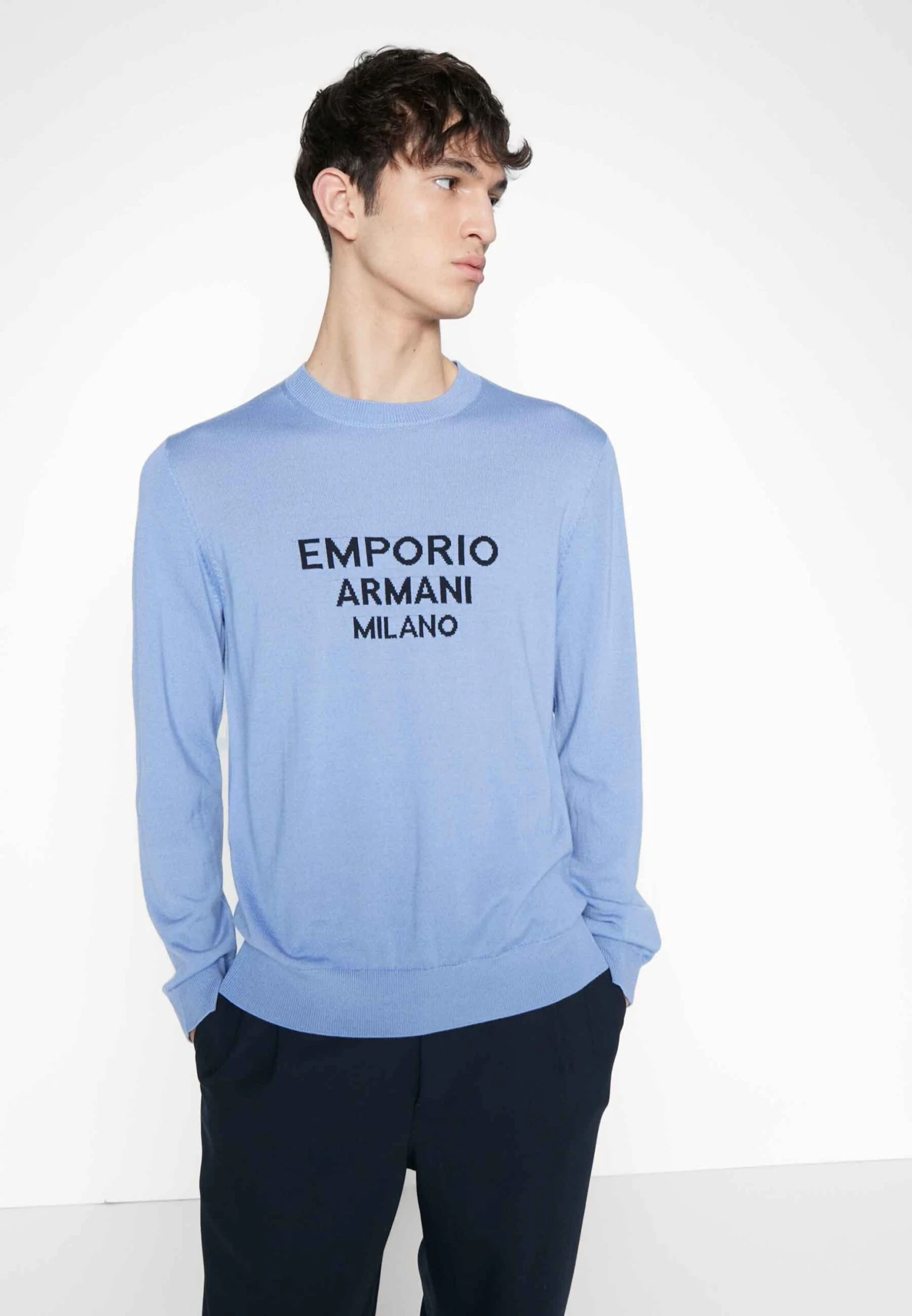 Emporio Armani Jumper - Blue 6 Emporio Armani Jumper - Blue - Image 4