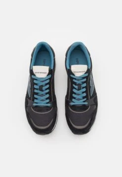 Emporio Armani Trainers - Navy/Gunmetal/Silver -Total Wear Store 4fc1f21bee814dc389cb2aaae425dd65