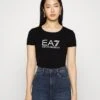 EA7 Emporio Armani Print T-Shirt - Black/White -Total Wear Store 507790bc38354f9b8e388f4e7f518ba4