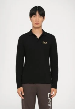EA7 Emporio Armani TRAIN CORE - Long Sleeved Top - Black/gold-coloured