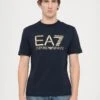 EA7 Emporio Armani TRAIN LOGO TEE - Print T-shirt - Blue -Total Wear Store 51f87dcec5ae41ad824dc203ad186d9d