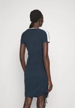 EA7 Emporio Armani Dress - Shift Dress - Navy Blue/ White -Total Wear Store 52970cac8c9e4730a4244e852c2e78bc
