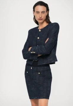 Emporio Armani SKIRT - Mini Skirt - Mottled Dark Blue -Total Wear Store 52e8ec3e06d94a468c213a47d13442da