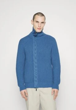 Emporio Armani Blouson Jacket - Cardigan - Blu Fiordo