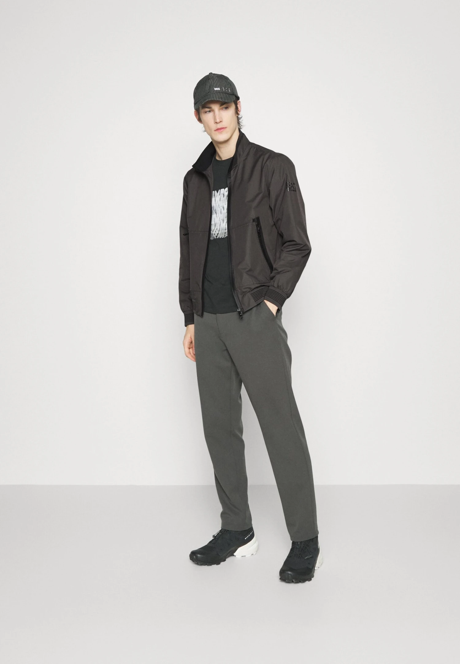 EA7 Emporio Armani Bomber Jacket - Dark Grey 4 EA7 Emporio Armani Bomber Jacket - Dark Grey - Image 2