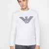 Emporio Armani Long Sleeved Top - Bianco -Total Wear Store 5567316338b24e33a56bc64087898d34