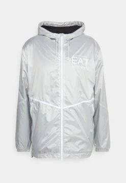 EA7 Emporio Armani Jacket - Summer Jacket - Light Grey -Total Wear Store 561138c6b1614fc694c000bf955ffa41