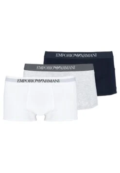 Emporio Armani Trunk 3 Pack - Pants - White/Heather Gray/Navy Blue -Total Wear Store 56b9ecdca3f9497abeb5b2a6df78c704