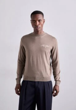 Emporio Armani Jumper - Walnut/off-white -Total Wear Store 56cdcbe1493b4a0089e41f547b2be5f3