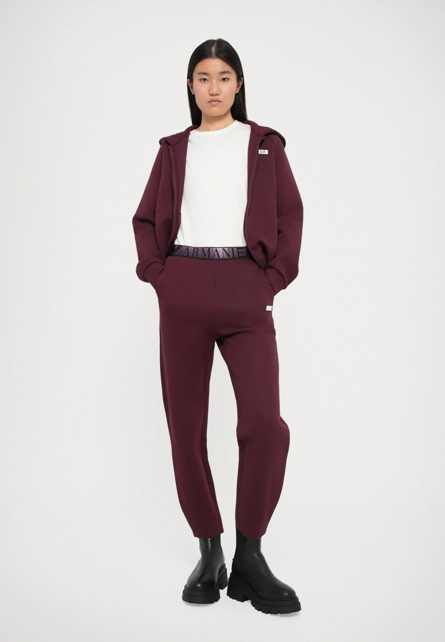 EA7 Emporio Armani Zip-up Sweatshirt - Bordeaux 7 EA7 Emporio Armani Zip-up Sweatshirt - Bordeaux - Image 5