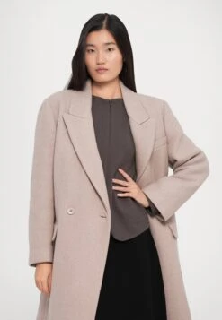 Emporio Armani COAT - Classic Coat - Beige Melange -Total Wear Store 58c29ac6774b43b687fe325178aa64bb