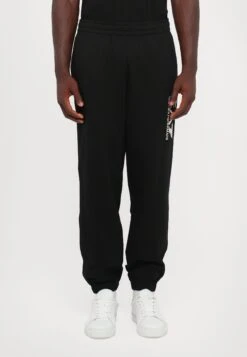 EA7 Emporio Armani TRAIN VISIBILITY - Tracksuit Bottoms - Black/cream