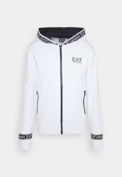 EA7 Emporio Armani Zip-Up Sweatshirt - White 10 EA7 Emporio Armani Zip-Up Sweatshirt - White -Total Wear Store 59cdf96fcf794b1f944838efce440403