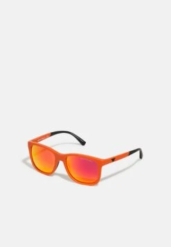 Emporio Armani Unisex - Sunglasses - Matte Orange/Dark Violet/Red
