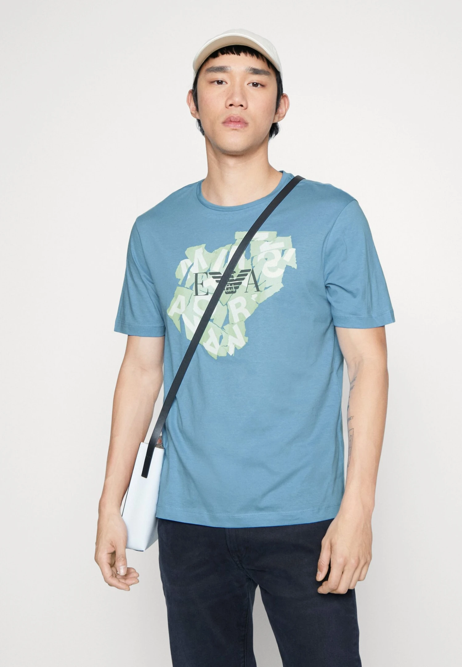 Emporio Armani Print T-Shirt - Azzurro 6 Emporio Armani Print T-Shirt - Azzurro - Image 4