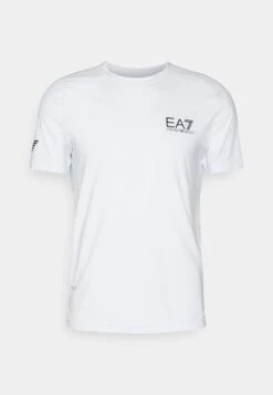 EA7 Emporio Armani Tennis Pro Tee - Basic T-Shirt - White -Total Wear Store 5b51244107054ba7b215faa3c9562f83