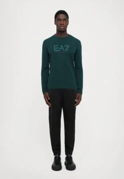 EA7 Emporio Armani TRAIN VISIBILITY TEE - Long Sleeved Top - Ponderosa Pine