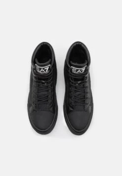 EA7 Emporio Armani All Over Unisex - High-Top Trainers - Triple Black/White -Total Wear Store 5cd014bdcfa14854a2c8fd8de91c969d