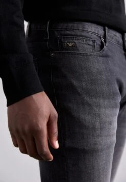 Emporio Armani 5 POCKETS PANT - Straight Leg Jeans - Medium Grey Denim -Total Wear Store 5cda10ca9620413dbe04e7fca0a07353