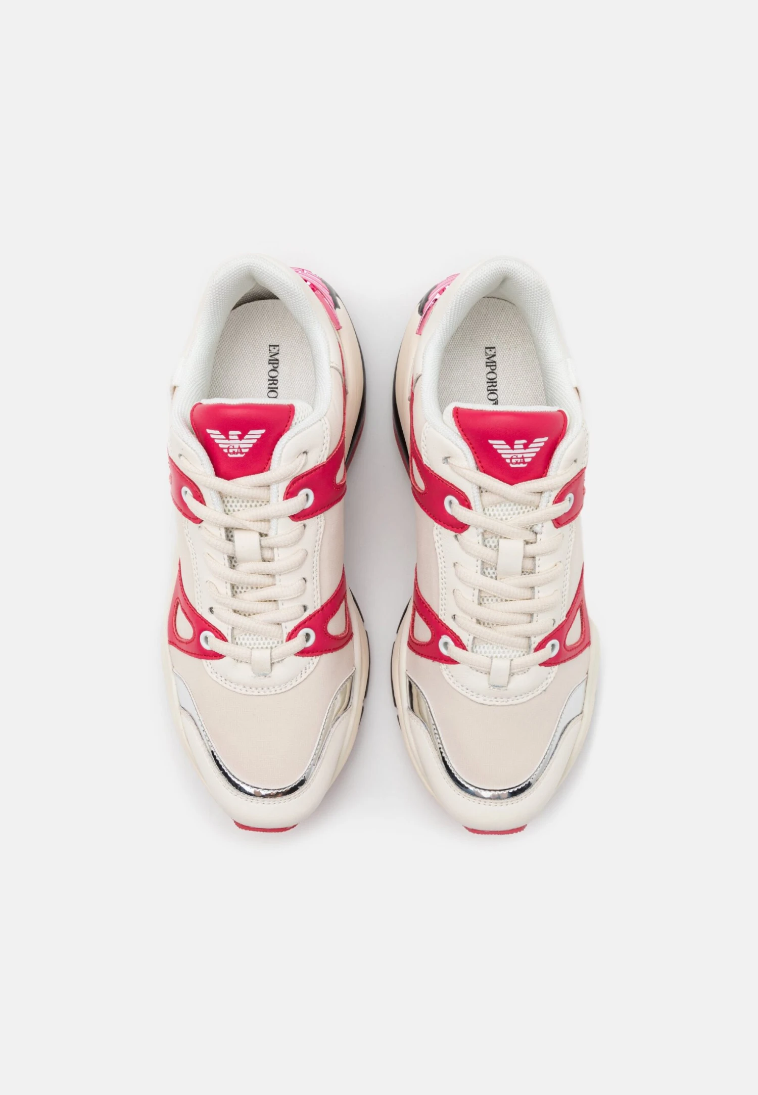 Emporio Armani Trainers - Warm White/Pink/Silver 7 Emporio Armani Trainers - Warm White/Pink/Silver - Image 5
