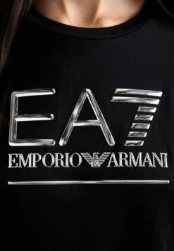 EA7 Emporio Armani Print T-shirt - Black/silver-coloured -Total Wear Store 5dbc35986b674fd2a1cfbedab29eb467