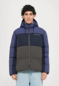 EA7 Emporio Armani TRAIN ATHLETIC COLOUR BLOCK PADDED JACKET - Winter Jacket - Blue