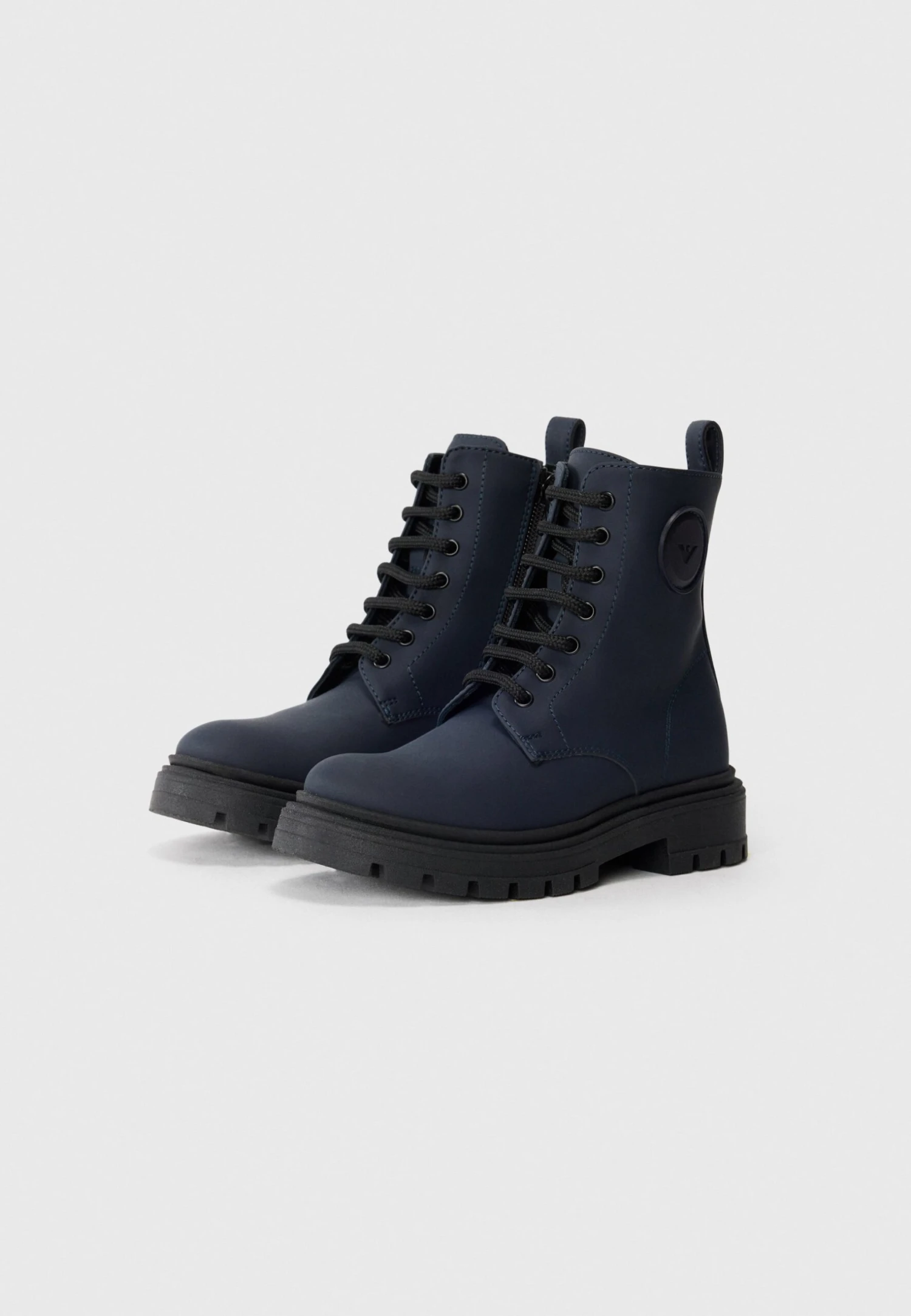 Emporio Armani UNISEX - Lace-up Ankle Boots - Navy 4 Emporio Armani UNISEX - Lace-up Ankle Boots - Navy - Image 2