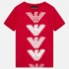 Emporio Armani Unisex - Print T-Shirt - Rosso