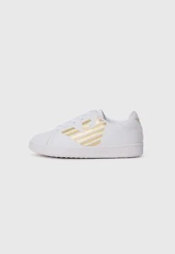EA7 Emporio Armani UNISEX - Trainers - Triple White/light Gold-coloured