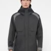 EA7 Emporio Armani TRAIN LUX PADDED HOODIE JACKET - Parka - Dark Grey Melange