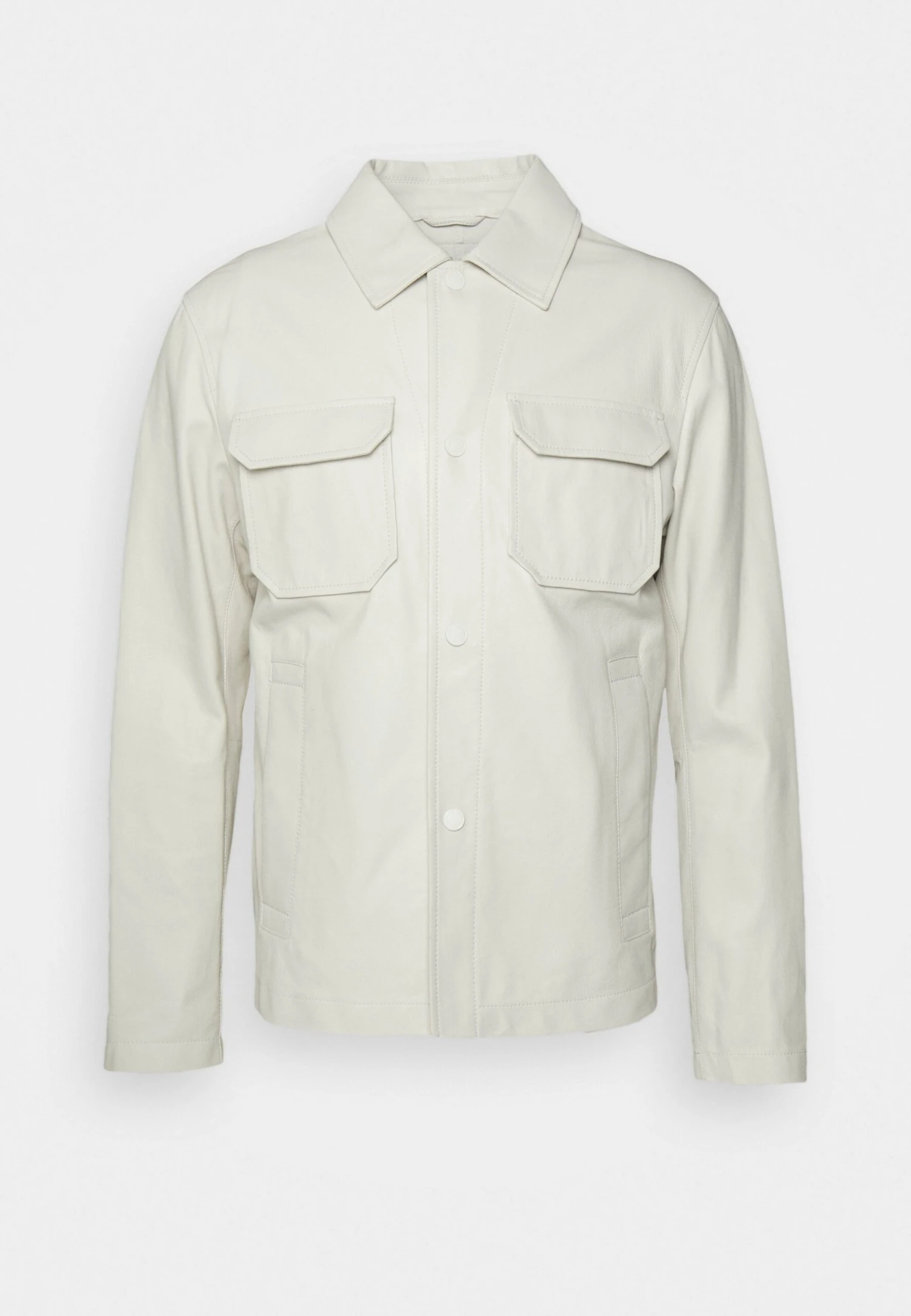 Emporio Armani Blouson Jacket - Leather Jacket - Bianco Panna 7 Emporio Armani Blouson Jacket - Leather Jacket - Bianco Panna - Image 5