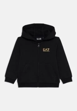 EA7 Emporio Armani UNISEX - Zip-up Sweatshirt - Black/gold-coloured