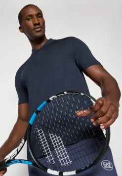 EA7 Emporio Armani TENNIS PRO SERAFINO - Polo Shirt - Blue -Total Wear Store 627a661c430e4347b8e9f13aa5183617