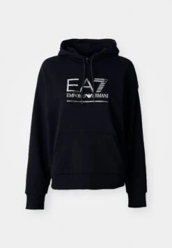 EA7 Emporio Armani Sweatshirt - Black/silver-coloured -Total Wear Store 637af65e424a44389cc567ea791d715e