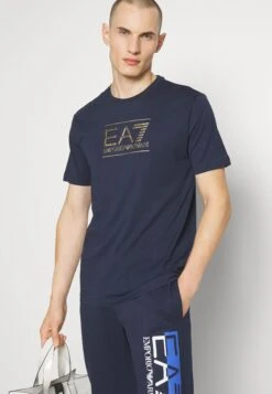 EA7 Emporio Armani Print T-Shirt - Blu Navy -Total Wear Store 64370ece316249c69a066fc0c1805f69