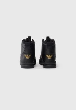 EA7 Emporio Armani SLASHER - High-top Trainers - Triple Black/gold-coloured -Total Wear Store 64a751a60fe14d3e840b27cf1ca4c152