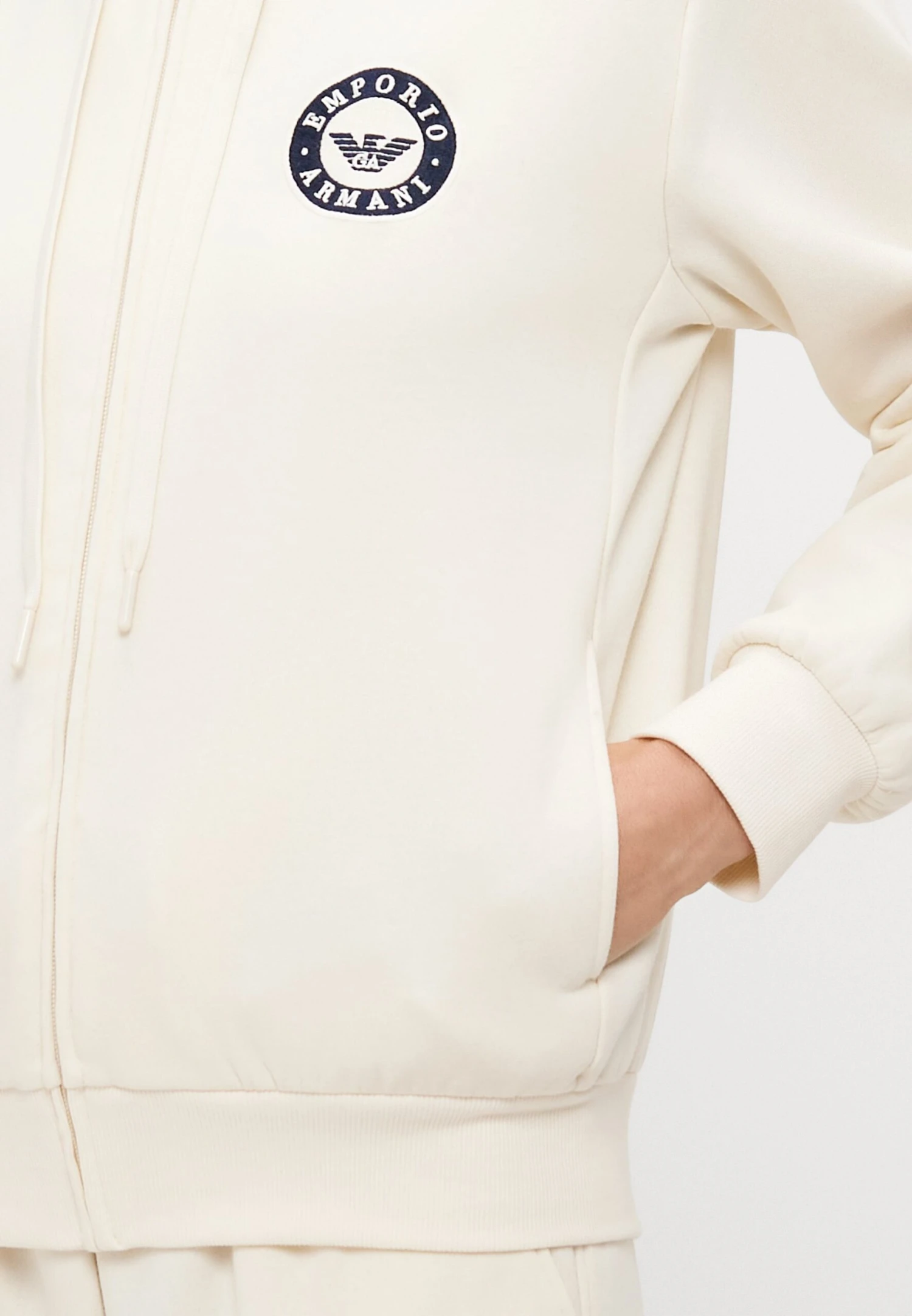 Emporio Armani HOODED FULL ZIP - Pyjama Top - Ivory 8 Emporio Armani HOODED FULL ZIP - Pyjama Top - Ivory - Image 6