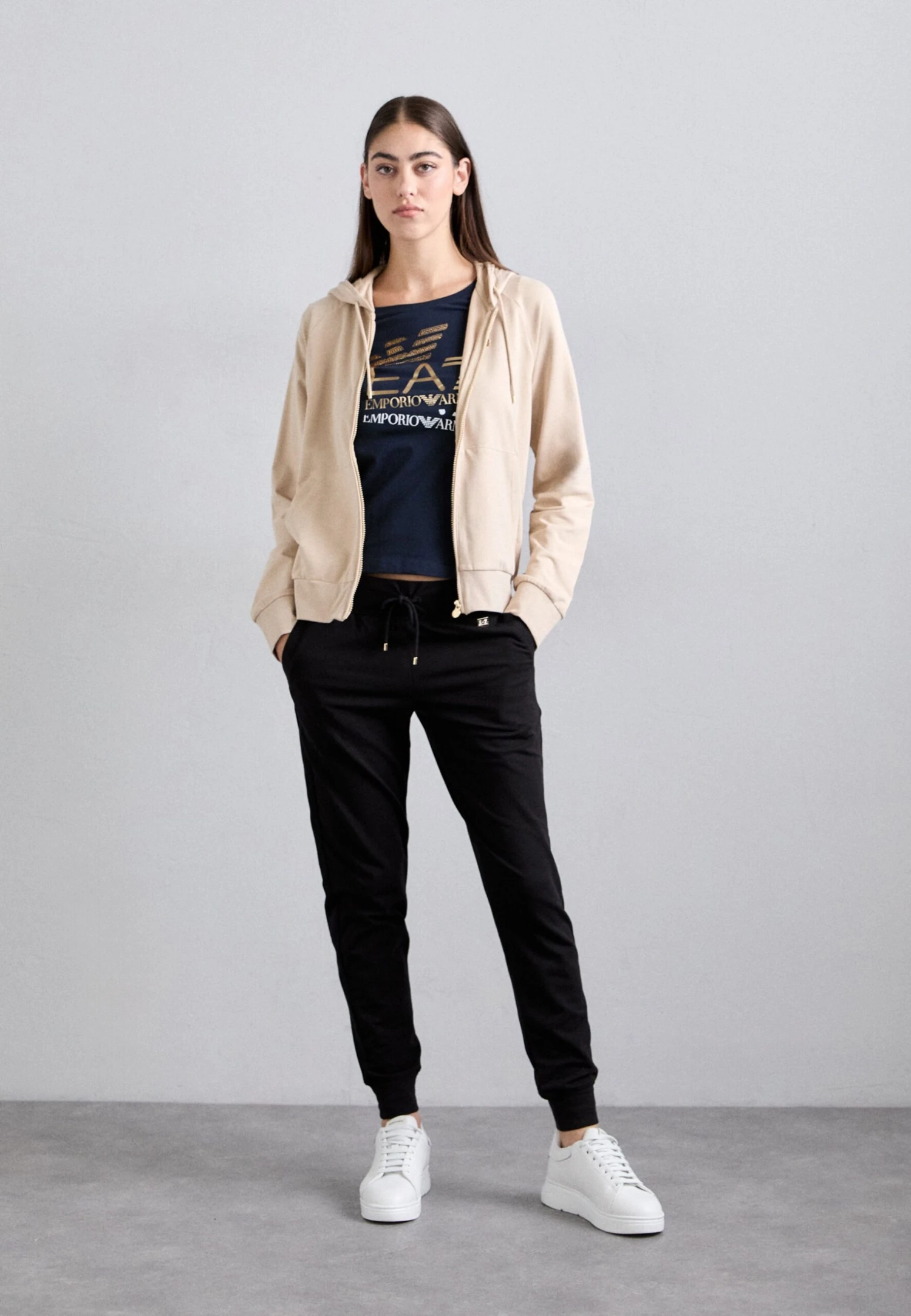 EA7 Emporio Armani Zip-up Sweatshirt - Cement 4 EA7 Emporio Armani Zip-up Sweatshirt - Cement - Image 2