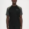 EA7 Emporio Armani TRAIN ATHLETIC BLOCK TEE - Basic T-shirt - Black -Total Wear Store 678fcc4ba358446d9805b0fc20d7af6e