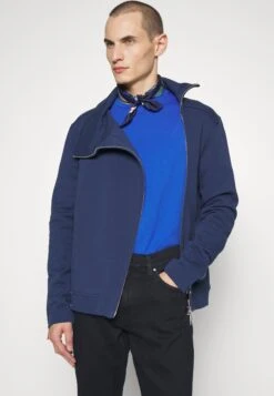 Emporio Armani Blouson Jacket - Zip-Up Sweatshirt - Blu Navy -Total Wear Store 686ef168b3f5406e936d93e16c1eacca
