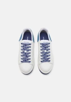 Emporio Armani Icon- Trainers - White/Sky -Total Wear Store 68b7861a0a3b421da327a0b38dba87bb